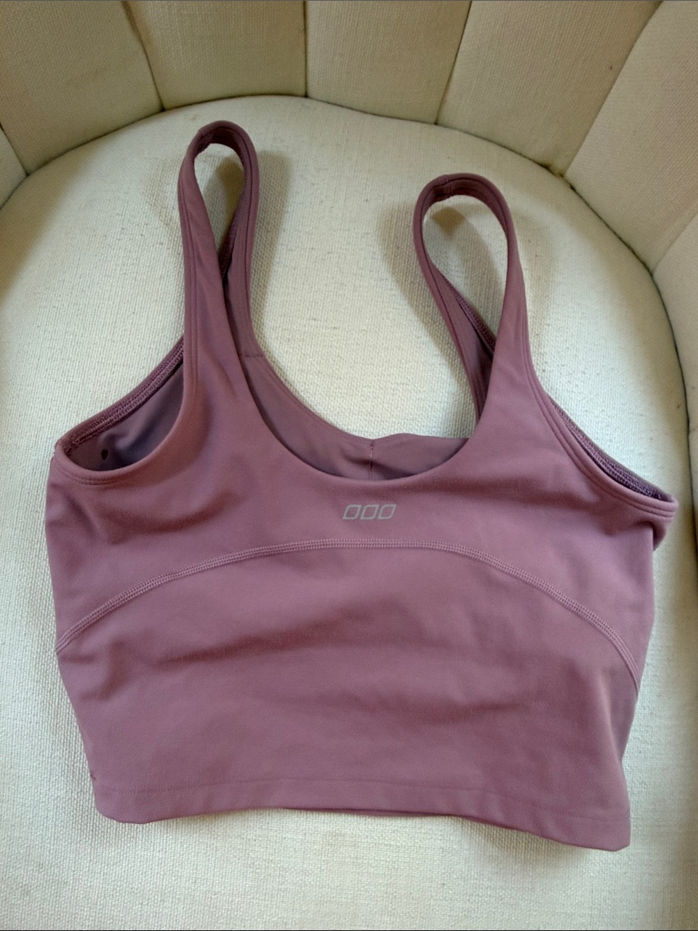 Lorna Jane Women's Mauve V-Neck Crop Bralette - Picture 2 of 4